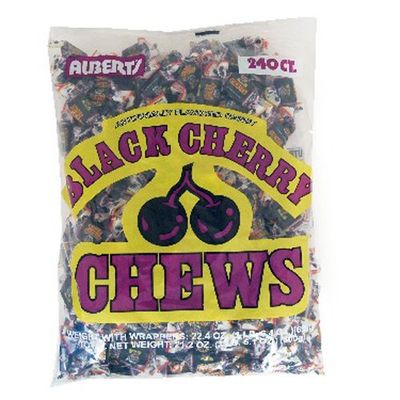 Albert&#39;s Black Cherry Chews Candy - 240 Piece Bag