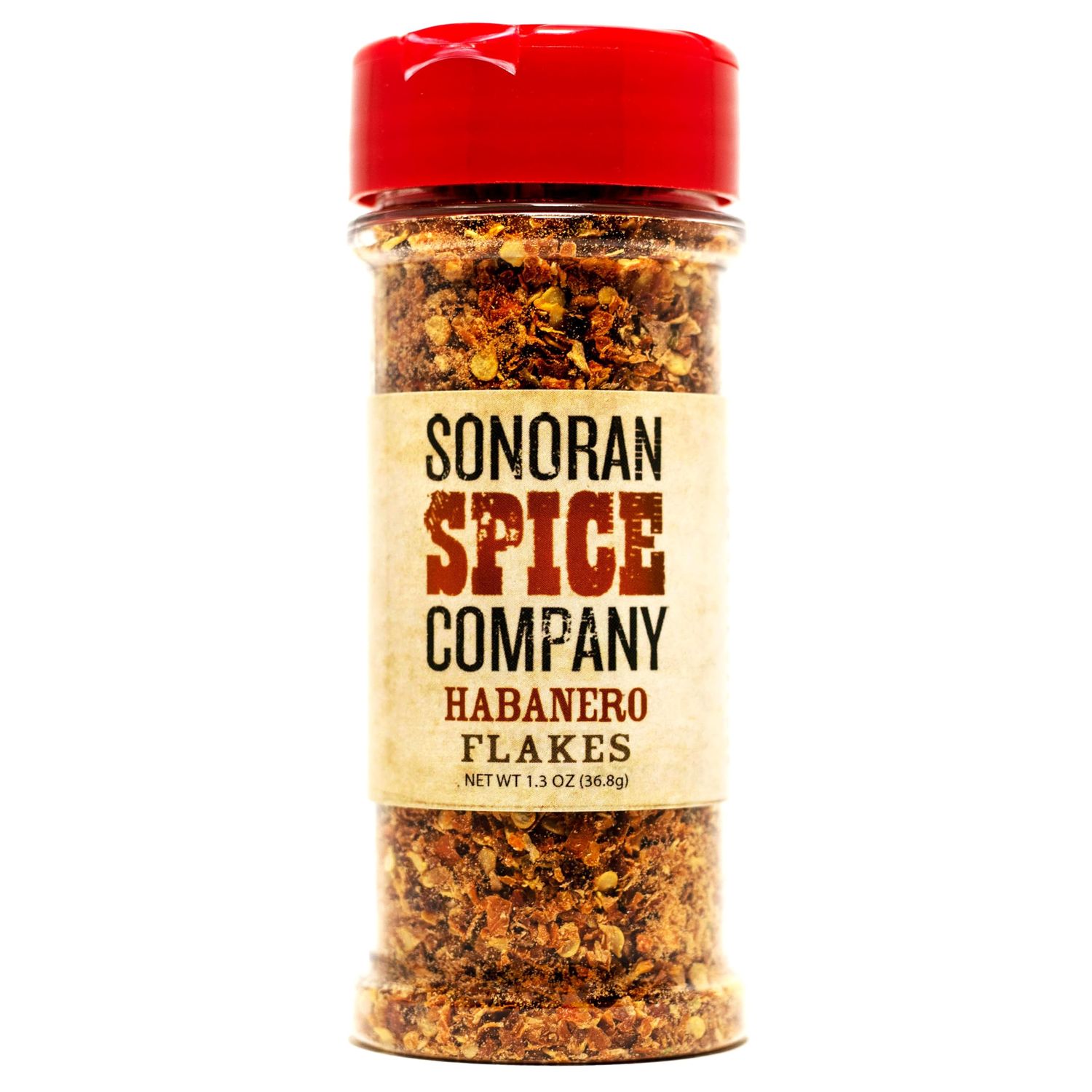 Habanero Pepper Flakes 1.3 Oz, in a Sealed Spice Jar with a Sifter Flip Cap