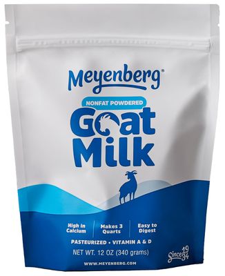 Meyenberg Nonfat Powdered Goat Milk, 12 Ounce, Resealable Pouch, Vitamins A &amp; D, Gluten Free, Soy Free, 12 OZ