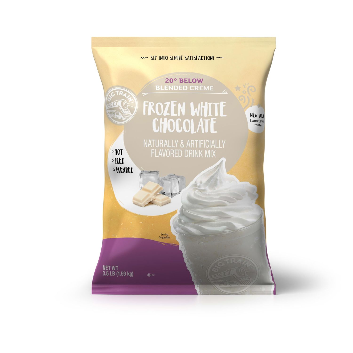 Big Train 20 Below Frozen White Chocolate Beverage Mix, 3.5 Pound (Pack of 1)