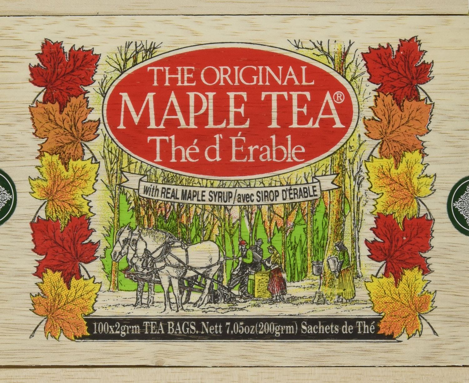 The Original Maple Tea in Wood Box - 100 Tea Bags