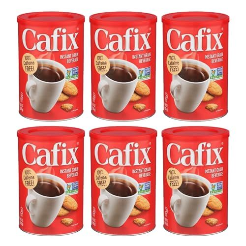 Cafix Caffeine-Free All-Natural Instant Coffee Substitute, 7.05-oz. Packages (Pack of 6)