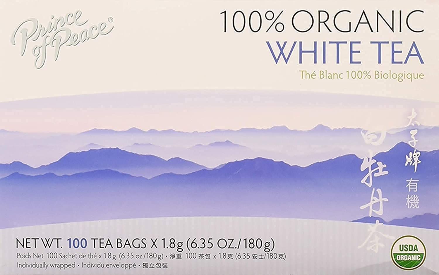 Prince of Peace Organic White Tea 100ct
