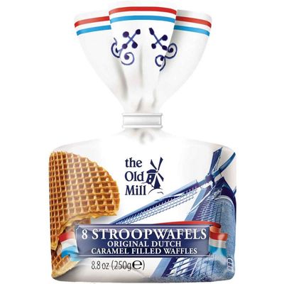 The Old Mill 8 Stroopwafels Original Dutch Caramel Filled Waffels - 250g FROM HOLLAND