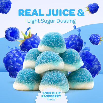 Funtasty Blue Raspberry Puffs Gummy Candy - It's a Boy - Gender Reveal - Bulk Pack 2 Pounds