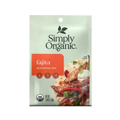 Simply Organic Fajita Seasoning, Certified Organic | 1 oz | Pack of 1