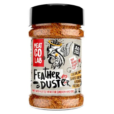 Angus &amp; Oink | Feather Duster Rub | Sweet &amp; Smoky Seasoning with Paprika, Orange, Lemon &amp; Chipotle | Perfect for Chicken Wings &amp; Pork | Versatile BBQ Rub | 200g