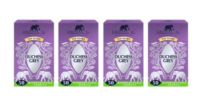 Williamson Tea Duchess Grey (Pack of 4, Total 200 Teabags)