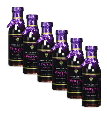 East-West Fat-Free Sweet Ginger Teriyaki Sauce, 12 Ounce (Pack of 6)