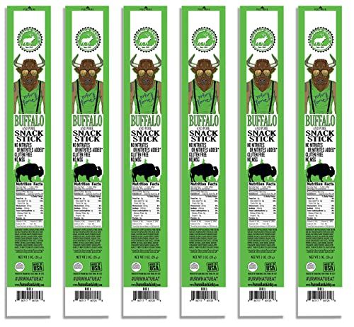 PEARSON RANCH SINCE 1959 Game Meat Sticks Buffalo Meat Sticks Bison Meat Sticks, Low-Carb, Gluten-Free, MSG-Free, High-Protein, Paleo and Keto Friendly Jerky Sticks