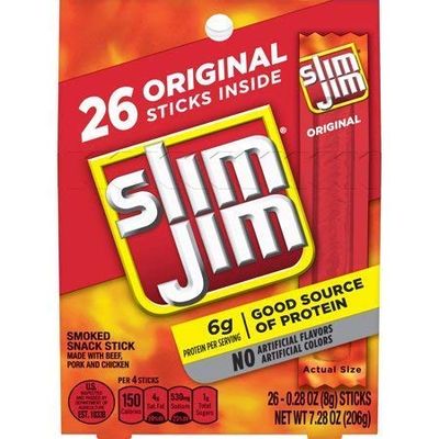 Conagra Slim Jim 2 Set- Slim Jim Original Flavor, .28 Oz. 26-Count, 7.28 Oz. (Pack of 1)