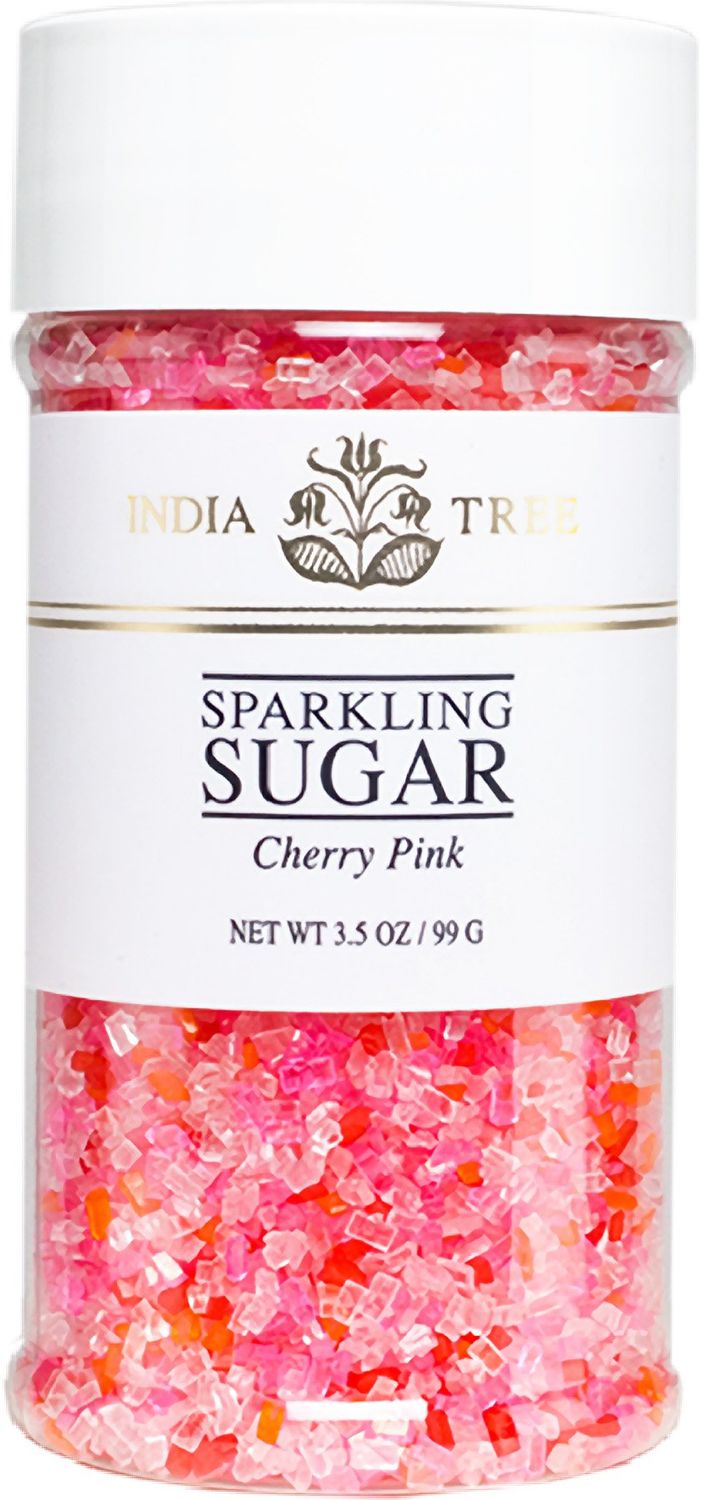 India Tree Cherry Pink Sparkling Sugar, 3.5 oz