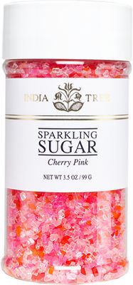 India Tree Cherry Pink Sparkling Sugar, 3.5 oz