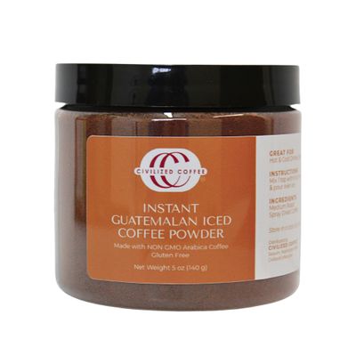 Civilized Coffee Instant Iced Coffee Powder Guatemalan Medium Roast Jar (5oz)