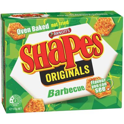 Australian Arnott&#39;s Shapes Crackers Barbecue BBQ 175gram