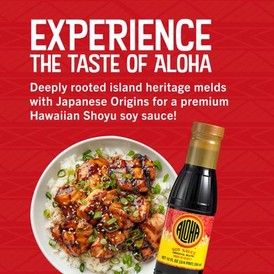 Aloha Shoyu - Original Blend Soy Sauce - Sweet and Light Profile - Made in Hawaii - 12 oz. Bottle