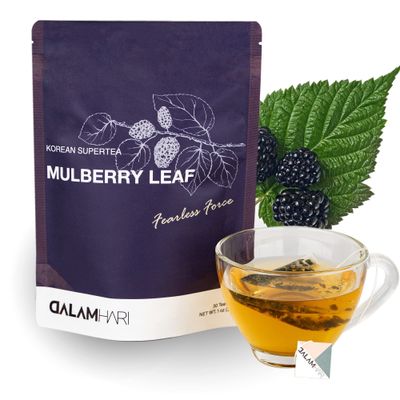 DALAMHARI Mulberry Leaf Tea Bags | Colon Broom Colon Cleanse Natural Laxative Decaf Tea Mulberry Tea, 30 Counts