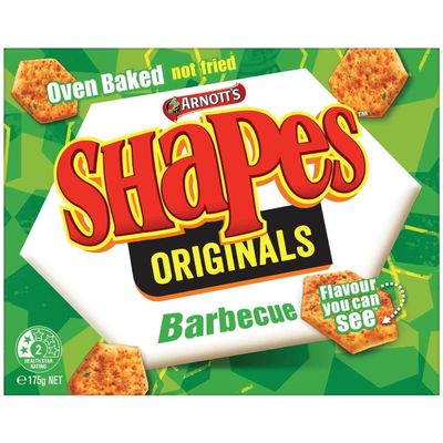 Australian Arnott's Shapes Crackers Barbecue BBQ 175gram