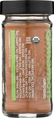 Spicely Organic Cinnamon Ground Ceylon 1.4 Oz Certified Gluten Free