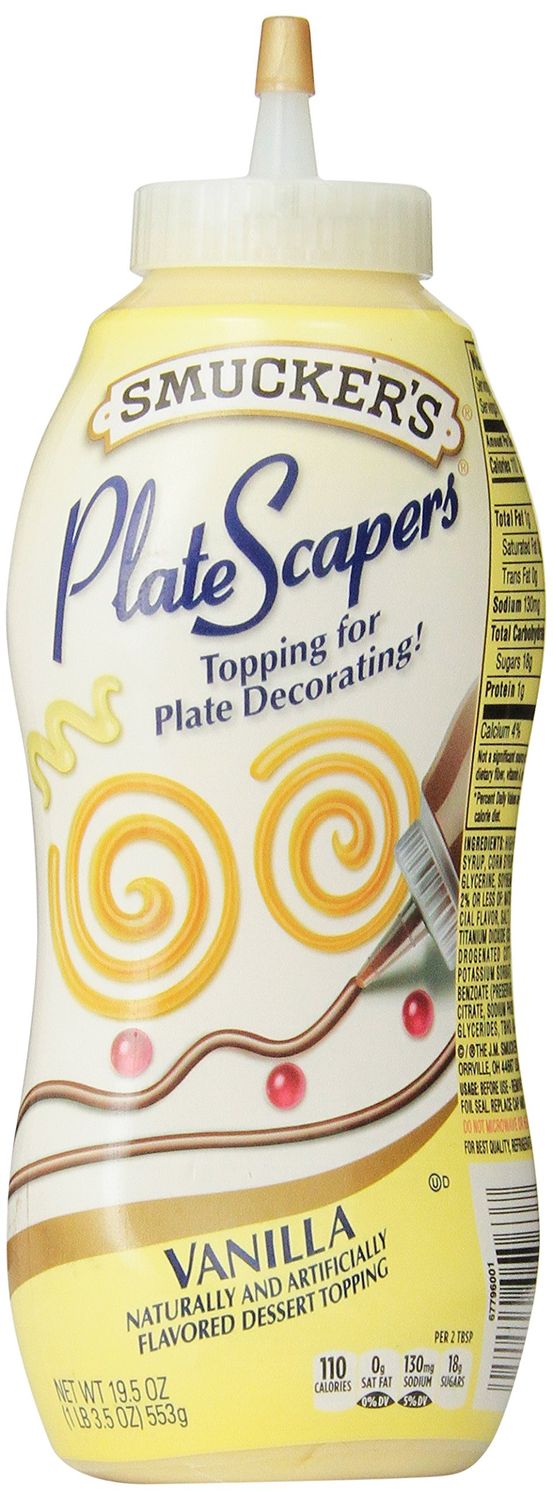 Smucker&#39;s PlateScrapers Plate Decorating Dessert Topping Vanilla (19.5 ounce)