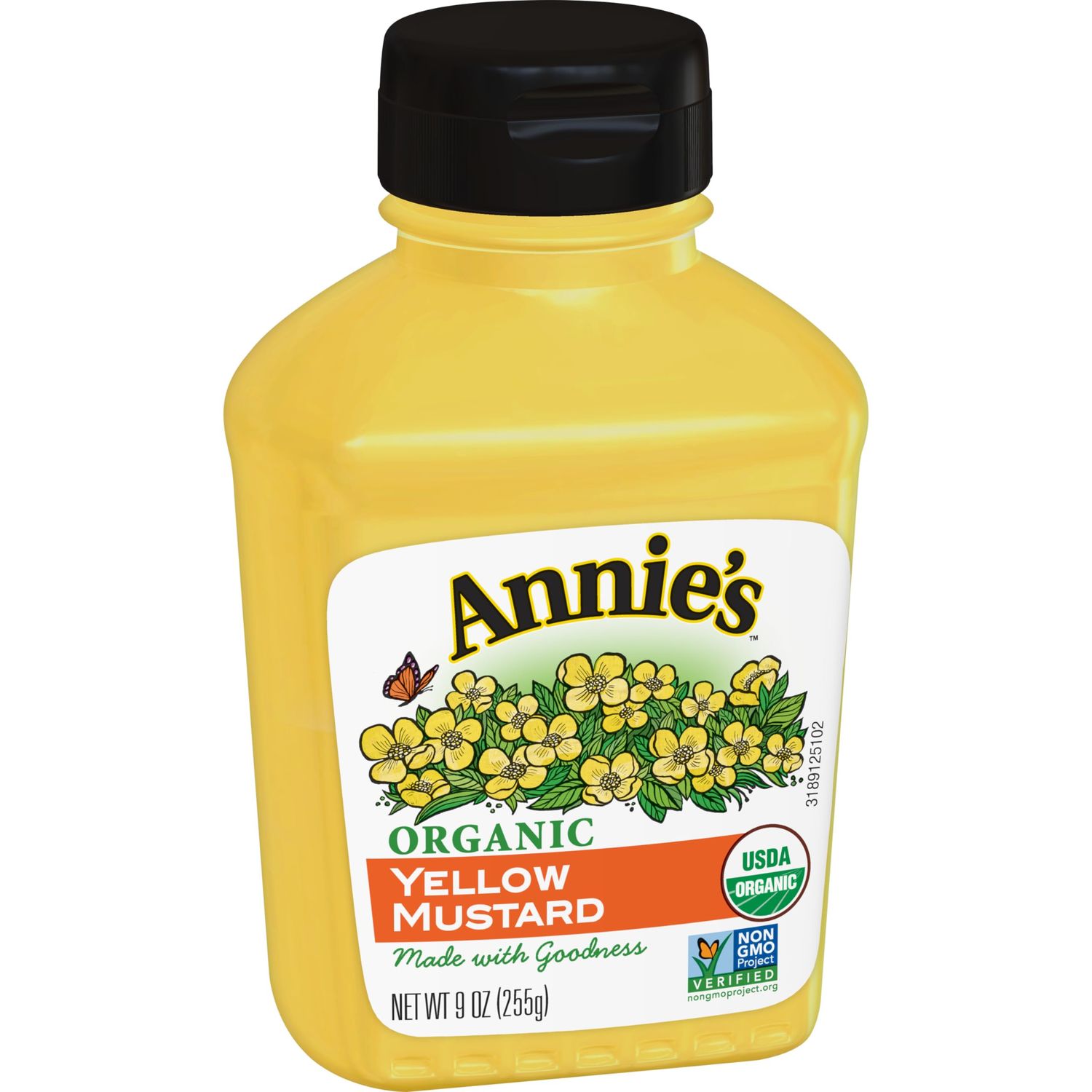 Annie&#39;s Organic Yellow Mustard, Gluten Free, 9 oz