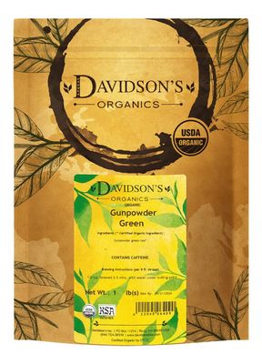 Davidson&#39;s Organics, Gunpowder Green, Loose Leaf Tea, 16-Ounce Bag(Packaging May Vary)