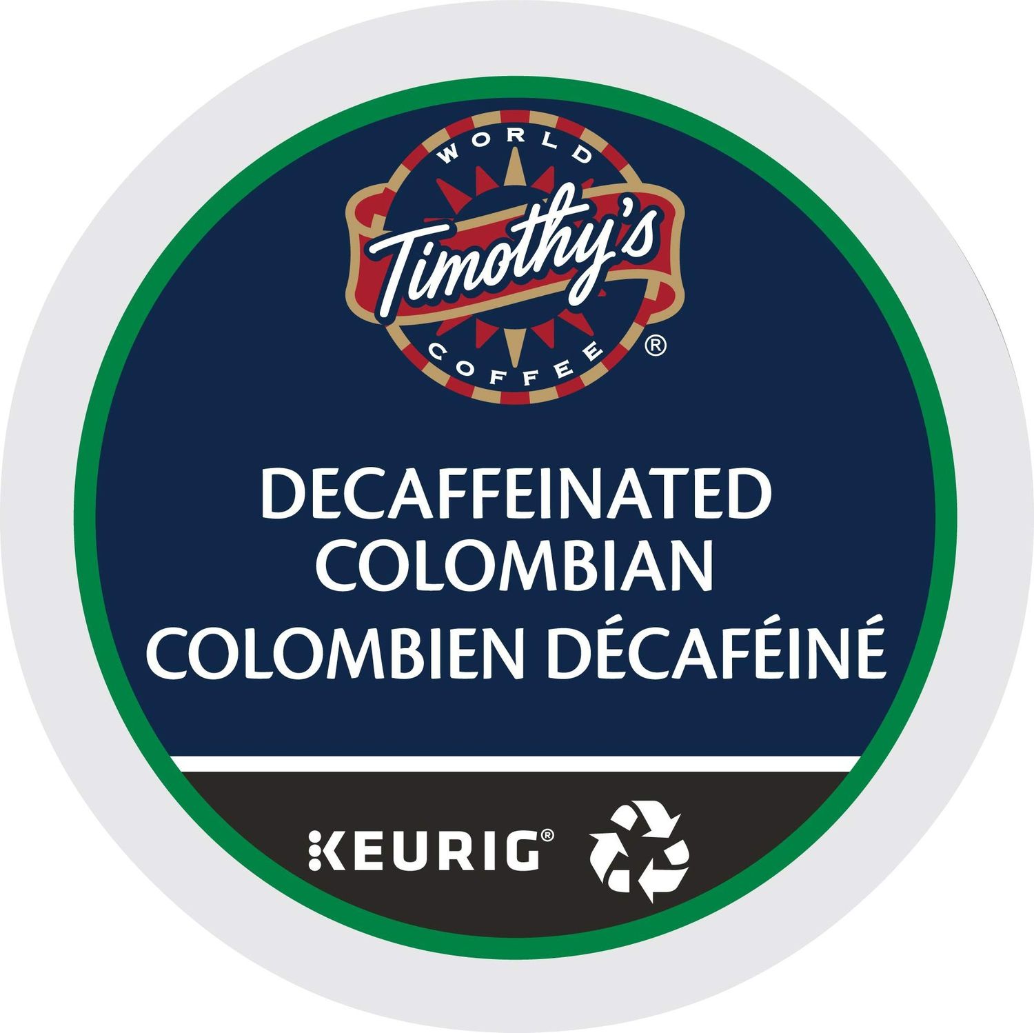 Timothy&#39;s World Coffee DECAF Colombian 4 Boxes of 24 K-Cups for Keurig Brewers (Packaging May Vary)