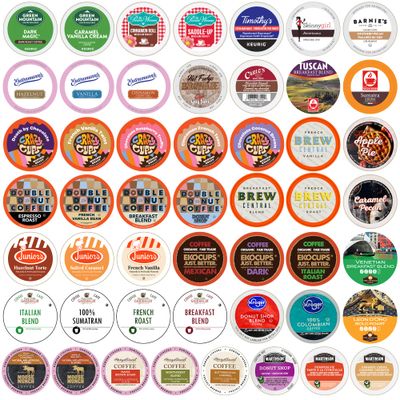 Coffee Variety Pack Sampler, Single Serve cups for the Keurig K Cup Brewer, 50 count