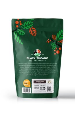 Black Tucano Specialty Coffee - Brazilian Whole Beans Medium Roast Coffee - Organic Coffee Whole Beans Coffee - 8.8 Ounces 250 Gr