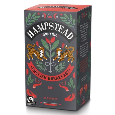 HAMPSTEAD TEA English Breakfast Tea Sachets 20 Bag, 0.02 Pound