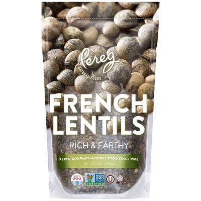 Pereg Du Puy French Green Lentils (16 Oz) - Lentil Beans Dry - Non-GMO &amp; Additive Free - Ideal for Stews, Indian Curries, Tacos &amp; Soups - Vegan Diet-Friendly - High In Protein &amp; Fiber