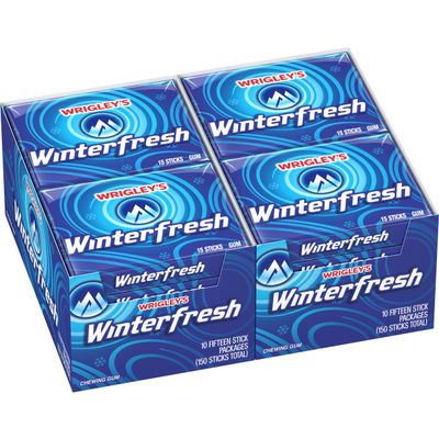Extra Wrigley&#39;s Winterfresh Gum, 15-Stick Slim Packs (Pack of 20)