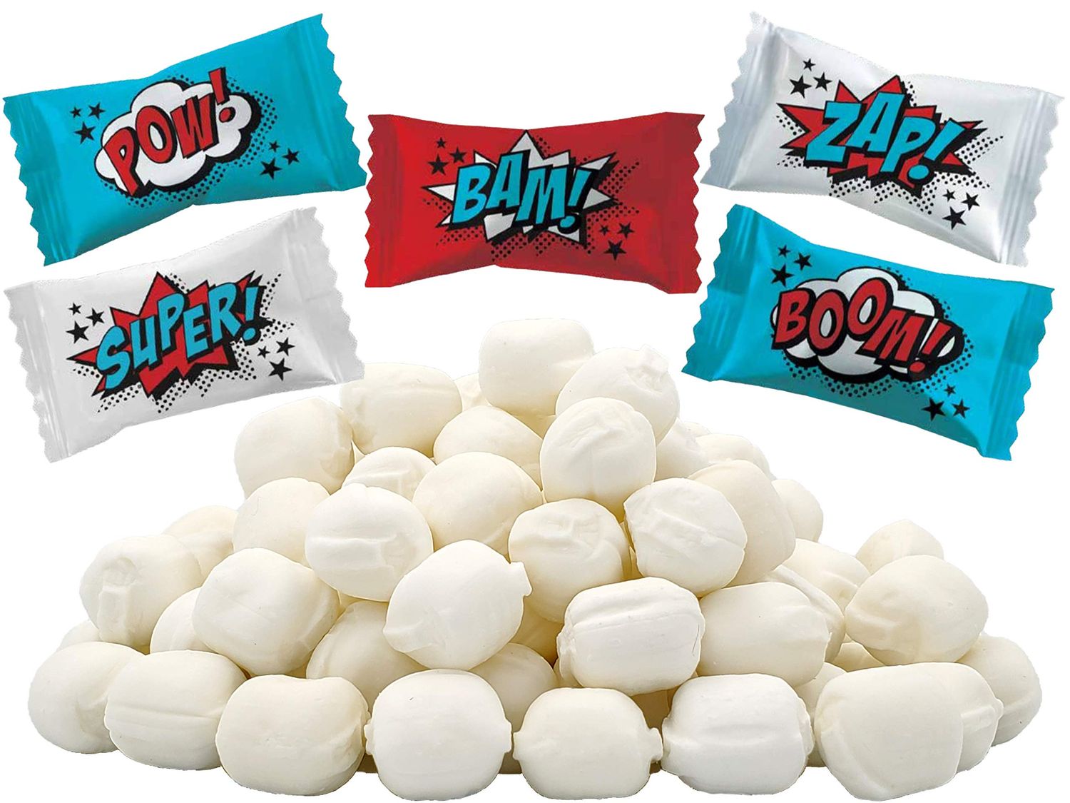 Fruidles Superhero Buttermints, Soft Fruity Candies, After Dinner Mints, Fat-Free, Kosher Certified, Individually Wrapped (55 Pieces)