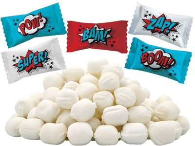Fruidles Superhero Buttermints, Soft Fruity Candies, After Dinner Mints, Fat-Free, Kosher Certified, Individually Wrapped (55 Pieces)