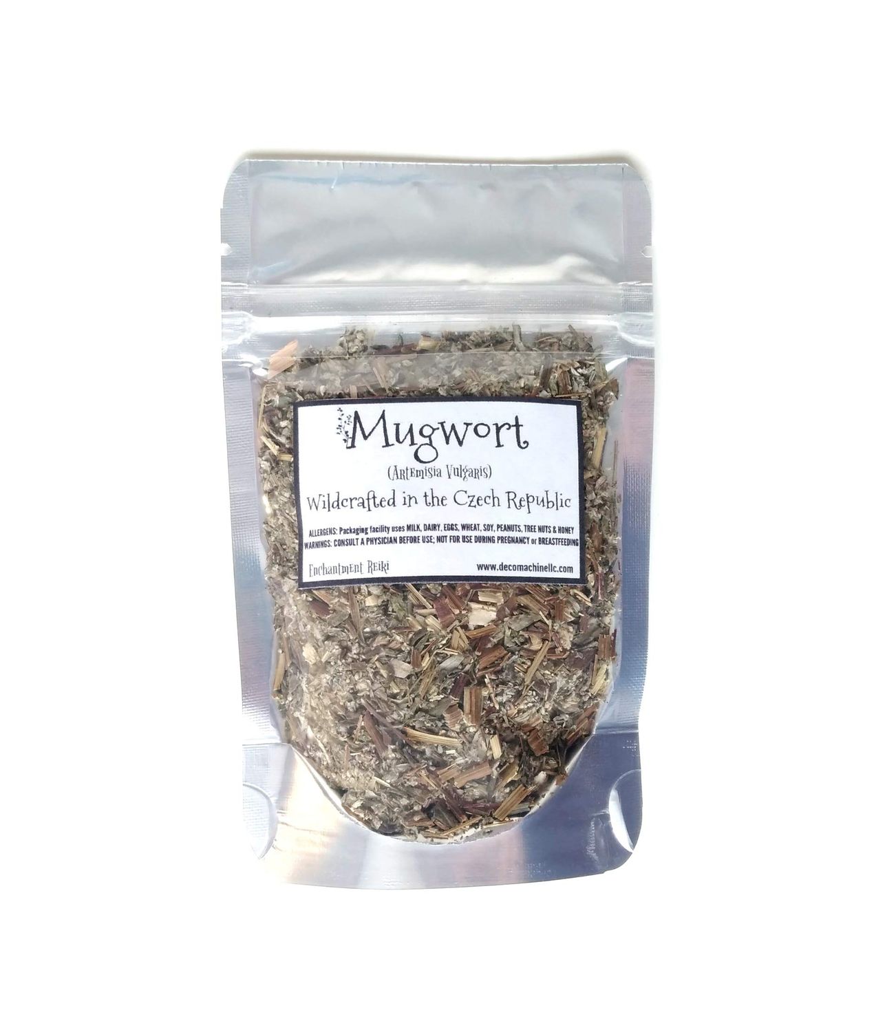 Reiki Charged Mugwort Artemisia Vulgaris Wildcrafted in Czech Republic Loose Leaf Dried 0.5 oz bag Small Sample Tea