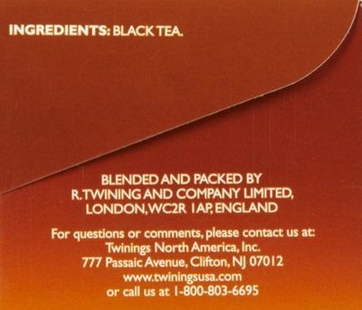 Twinings Ceylon Orange Pekoe Tea, Tea Bags, 20 ct
