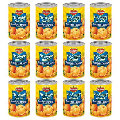 Del Monte Canned Mandarin Oranges No Sugar Added, 15 Ounce (Pack of 12)