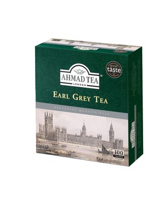 Ahmad Tea Black Tea, Earl Grey Aromatic Teabags, 100 ct - Caffeinated &amp; Sugar-Free, Packaging May Vary