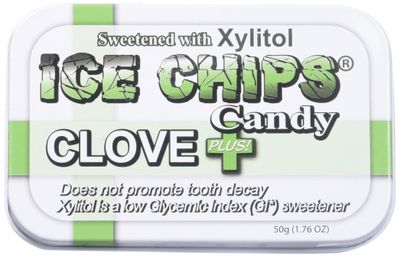 ICE CHIPS Candy Hand Crafted Tin Clove Plus Candy, 1.76 Ounce