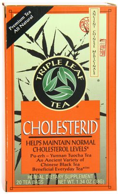 Triple Leaf Tea, Cholesterid, 20 Tea Bags (Pack of 6)