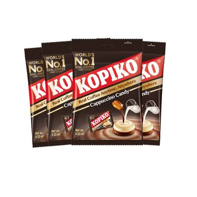 Kopiko Cappuccino Candy (4.23oz) - Your Take-Out Pocket Coffee for Every Occasion - Hard Candy Made from Indonesias Coffee Beans - Contains Real Coffee Extract for Better Taste (2-Pack)