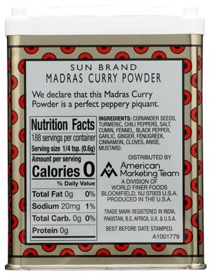 Sun Brands Madras Curry Powder, 4 oz