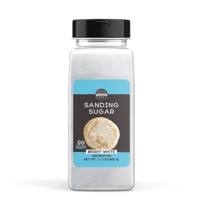 Birch &amp; Meadow White Sanding Sugar, 1.1 lb. Colorful Sugar Crystals for Festive Holiday Baking
