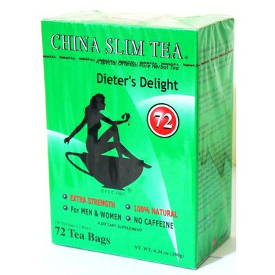 China Slim Tea Dieter&#39;s Delight 72 Tea Bags (NET WT 6.34 OZ (180 g) Made in USA