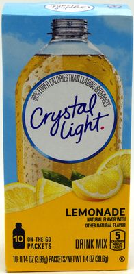 Crystal Light Lemonade, 10 On-the-Go Packets (Pack of 8)