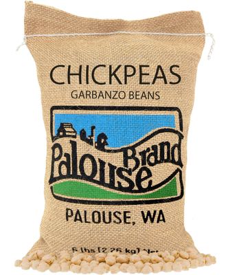 Certified Glyphosate Residue Free Chickpeas | Garbanzo Beans | 5 LBS | Family Farmed in Washington State | Non-GMO Project Verified | Kosher Parve | USA Grown | Field Traced | Burlap Bag