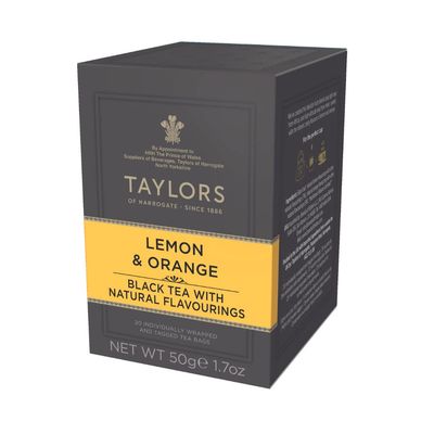 Taylors of Harrogate Lemon &amp; Orange Black Teabags, 20 Teabags