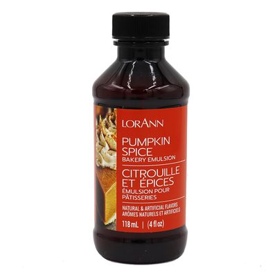 Lorann Oils Pumpkin Spice Bakery Emulsion: Genuine Pumpkin Spice Blend, Perfect for Boosting Fall Flavors in Cakes, Cookies &amp; Desserts, Gluten-Free, Keto-Friendly, Pumpkin Spice Flavoring Essential