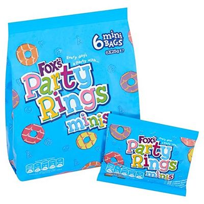 Fox&#39;s Mini Party Rings 6 x 25g