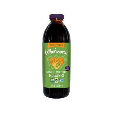 Wholesome Sweeteners 32-Ounces Organic Molasses, Fair Trade, Non GMO, Gluten Free &amp; Vegan, Perfect for cookies, glazing and more, 3 Pack